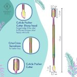 Professional Cuticle Cutter & Pusher Trimmer Manicure Tools with Double Spring– Perfect Nail Care Tool for Manicure & Pedicure Beauty at Home/Spa/Saloon (Silver) - Image 3
